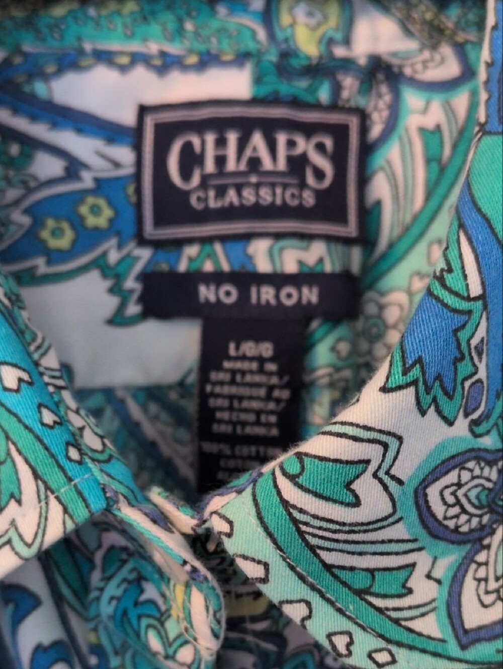 2 Chap's  3/4 Sleeve Blouses - Large, No Iron, All Cotton - Picture 4 of 10